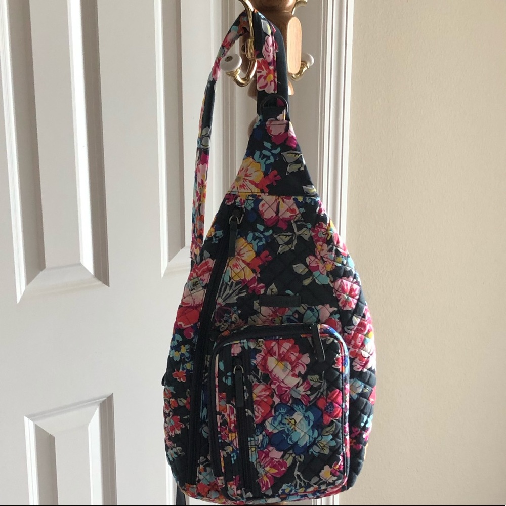 Vera Bradley Iconic Sling Back Pretty Posies NEW